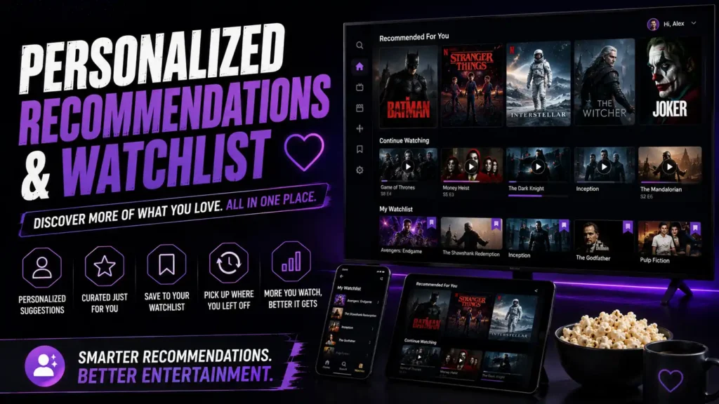 Home page 7 personalized-recommendations & watchlist